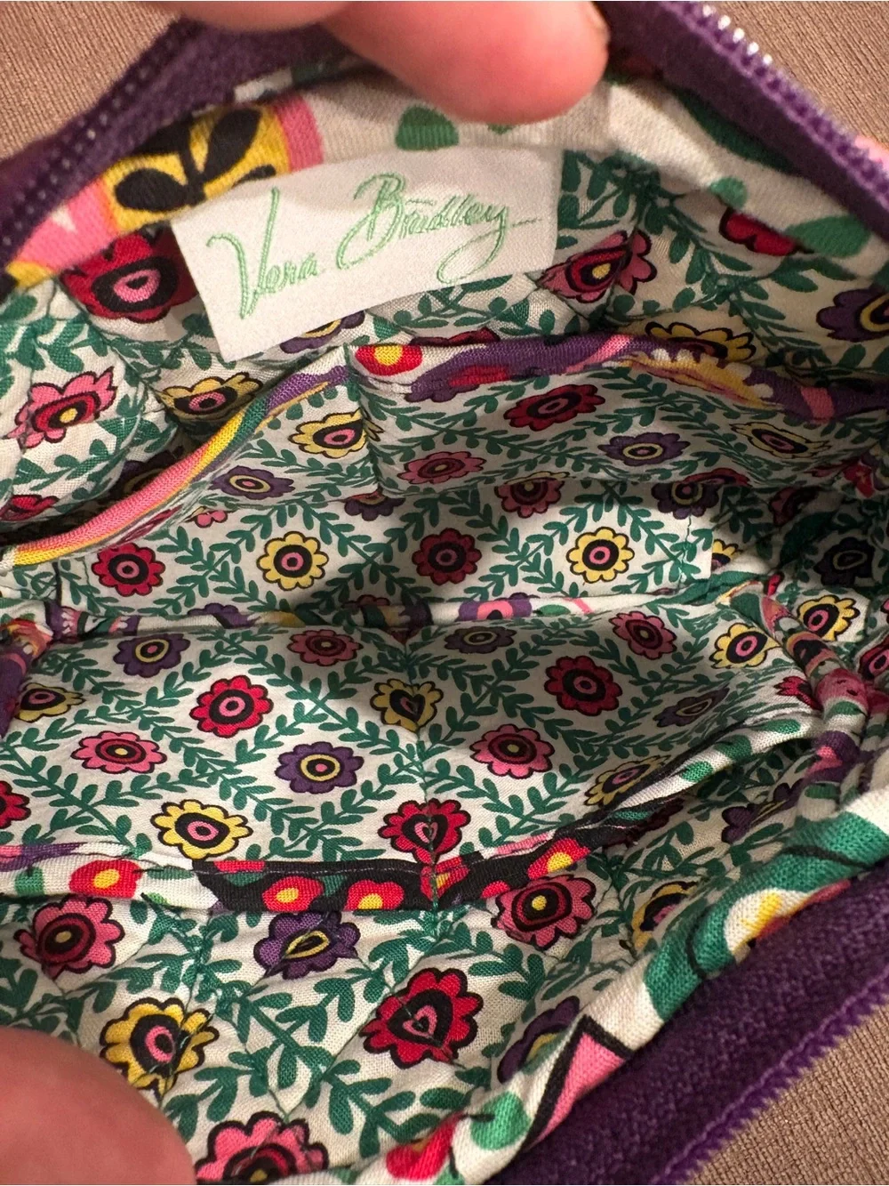 Vera Bradley Quilted Viva La Vera Mini Floral Paisley Colourful Shoulder Bag - Picture 3 of 7